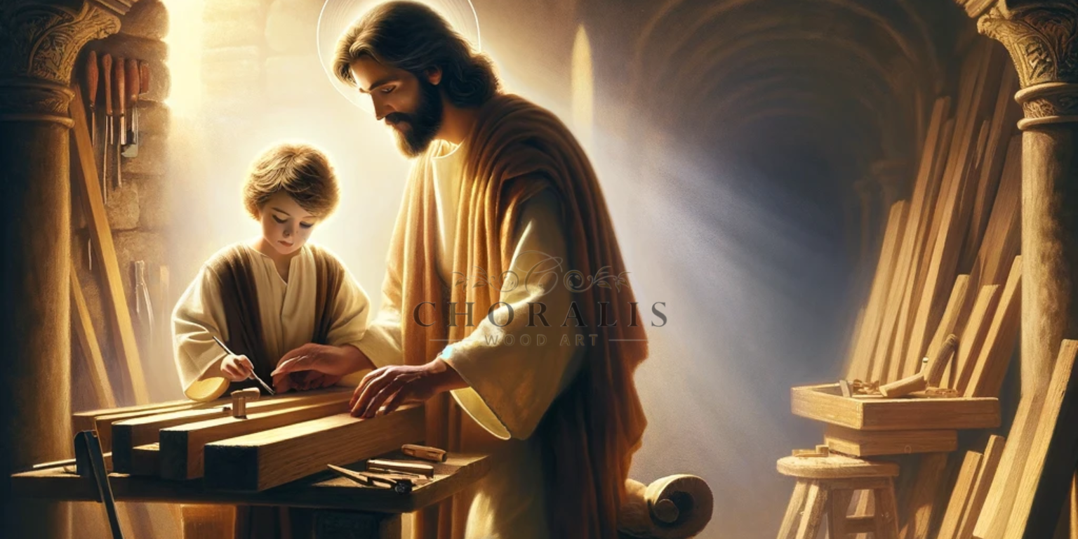 Svätý Jozef z Nazareta s Ježišom