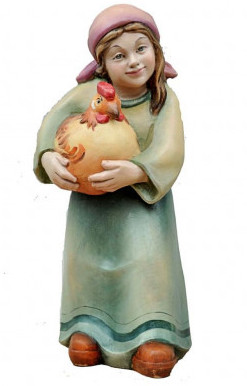 Shepherdess with Hen