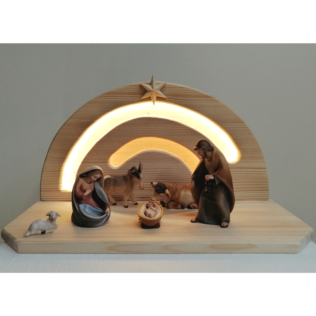 Modern Nativity Scene with Light Nativity scene sets choralis.art