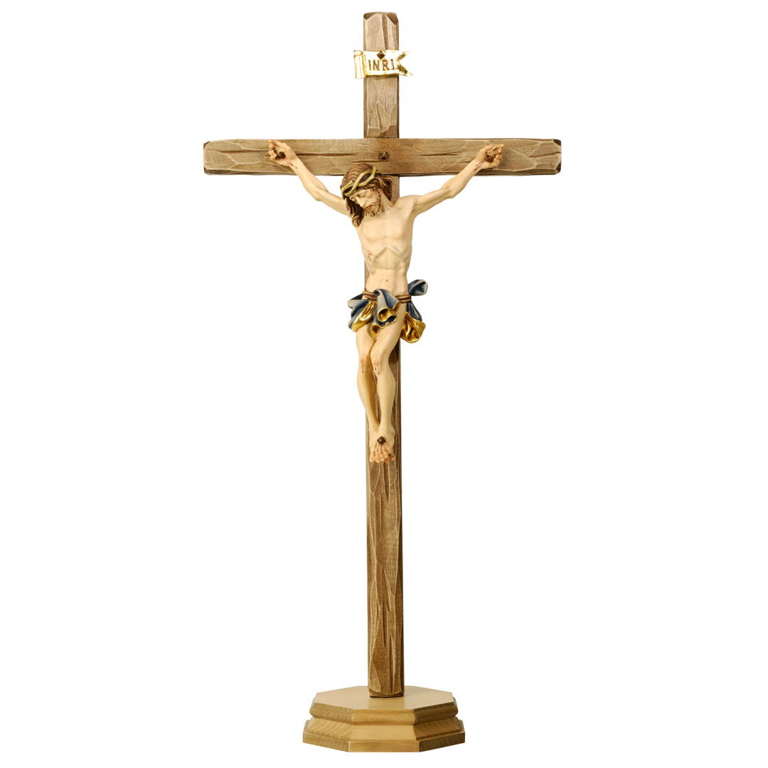 Baroque Crucifix on pedestal