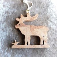 Drevený Jeleň -závesná dekorácia-darček pre poľovníkov