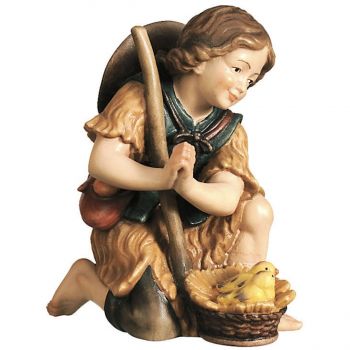 Pastierik kľačiaci drevená figúrka soška do Betlehema