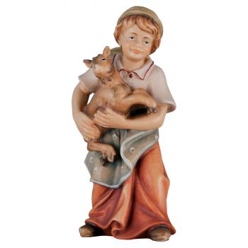 Dievča so srnkou drevená figúrka soška do Betlehema