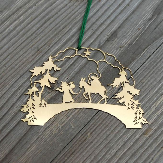 Nativity Brass Ornament