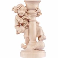 Klaun s mašľou drevená socha