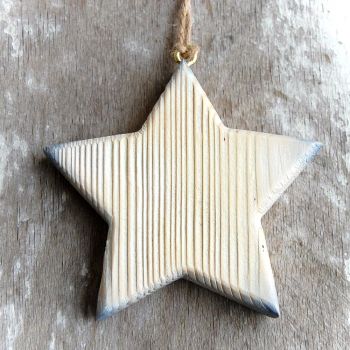 Plná Drevená hviezda medená-dekorácia drevená hviezda-vianočná dekorácia