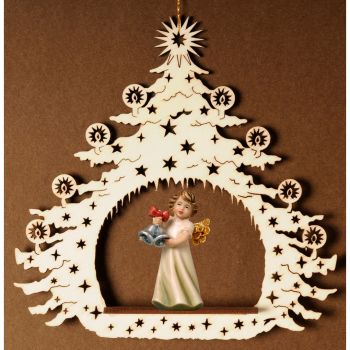 Vianočný stromček s anjelom a zvončekami