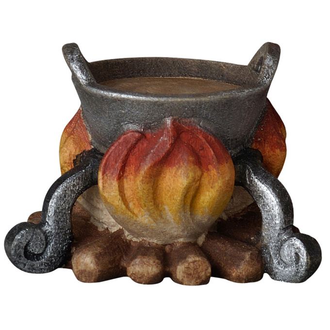 Oheň s kotlíkom drevená figúrka soška do Betlehema