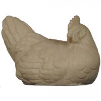 Sediaca sliepka drevená soška figúrka zvieratá do Betlehema