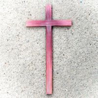 Modern Wooden Wall Cross Blue