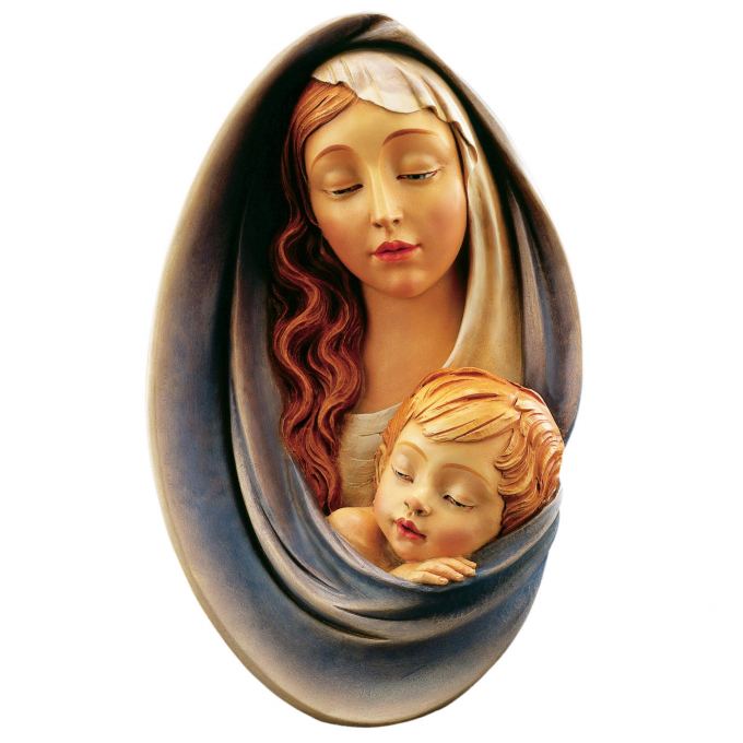 Drevený reliéf Madonna