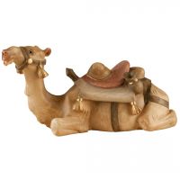 Oddychujúca ťava drevená soška figúrka zvieratá do Betlehema