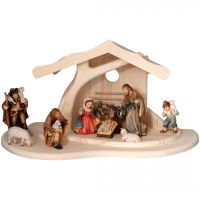 Betlehem s moderným domcom a 11 figúrkami