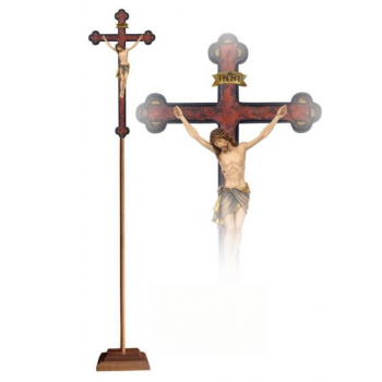 Procesný  barokovo antický  kríž s korpusom  Siena