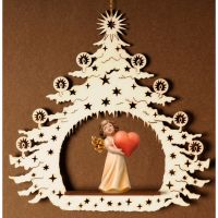 Vianočný stromček s anjelom a srdcom