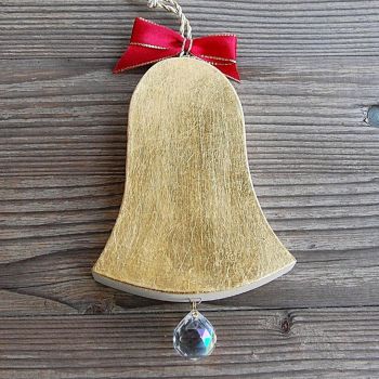 Tradičný Drevený Zvonček-drevený zvonček-vianočná dekorácia-závesný zvonček
