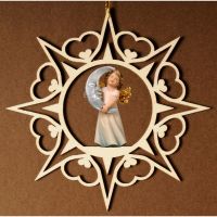 Srdcová hviezda s anjelom a mesiacom