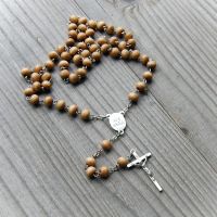 1010080500 Brown Wooden Rosary Set 1