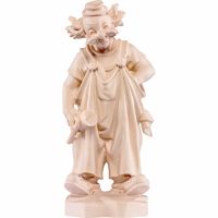 Klaun s malou flautou drevená socha