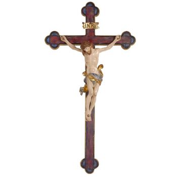 Drevený barokový zlatý kríž s korpusom Leonardo