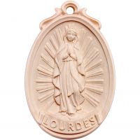 Drevený medailón Panna Mária Lurdská