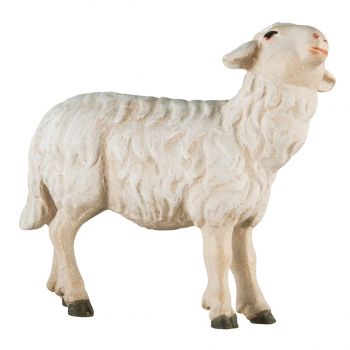 Ovečka naľavo od pastiera drevená soška figúrka zvieratá do Betlehema