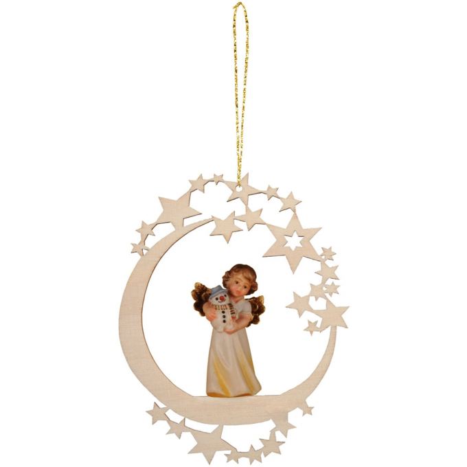 Mesiac s anjelom a snehuliakom