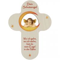 Detský kríž s anjelom a modlitbou