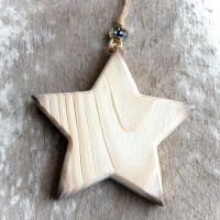 Plná Drevená hviezda hnedá-dekorácia drevená hviezda-vianočná dekorácia