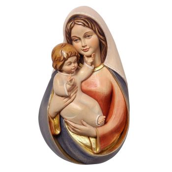 Panna Mária nástenný drevený portét