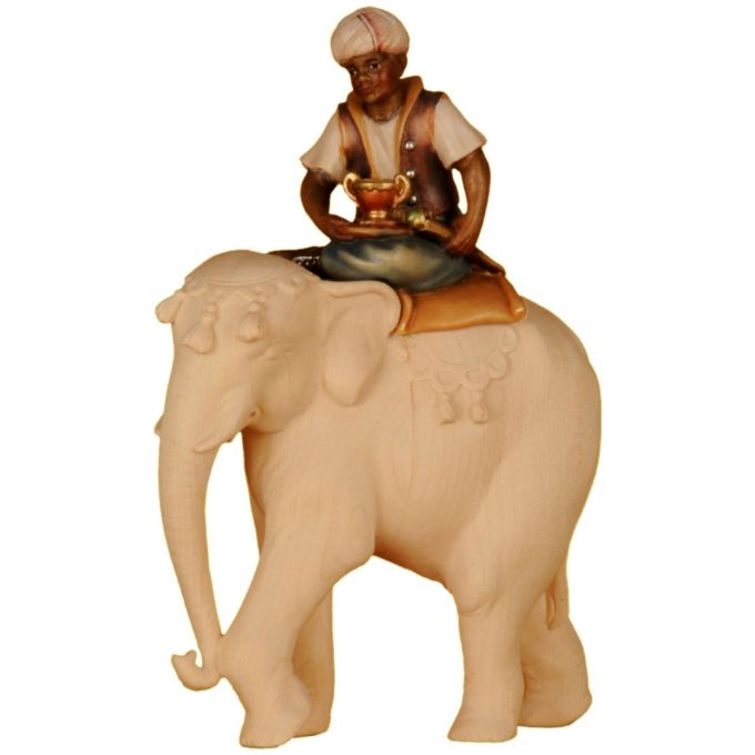 Vodič slonov (bez slona) drevená figúrka soška do Betlehema