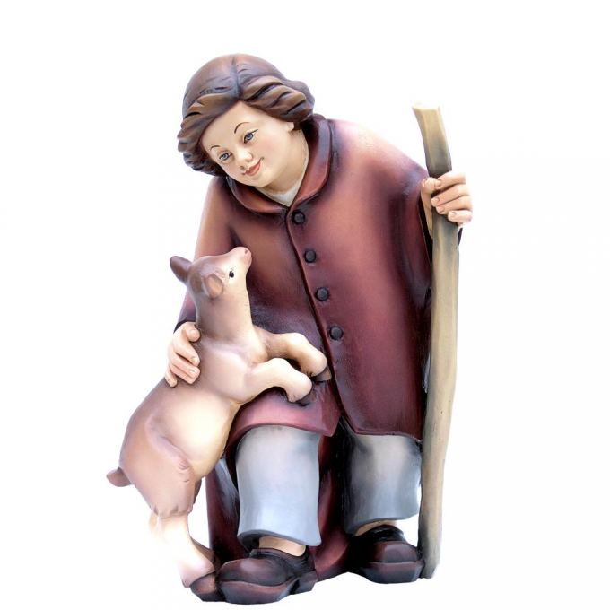 4016 Nativity Figurines - Shepherdess with Lamb for Nativity - Nativity Animals - Christmas Nativity