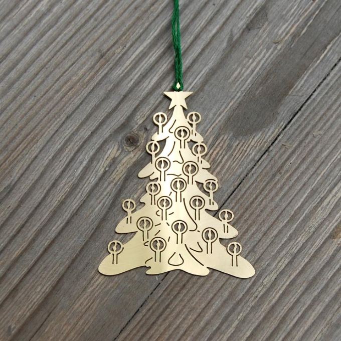 Brass Ornament Christmas Tree