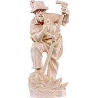 Farmár s kosou drevená soška