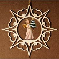 Srdcová hviezda s anjelom a stromčekom