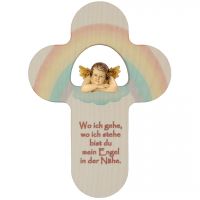 Detský krížik so strážnym anjelom a dúhou