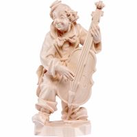 Klaun basgitarista drevená socha