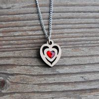 SG3-1 Red Heart Pendant Necklace