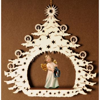 Vianočný stromček s anjelom a lampášom
