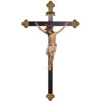 Drevený barokový krucifix - korpus Siena so žiarou