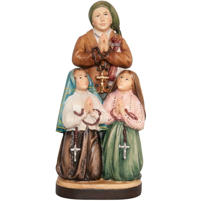 Deti Panny Márie Fatimskej drevená socha