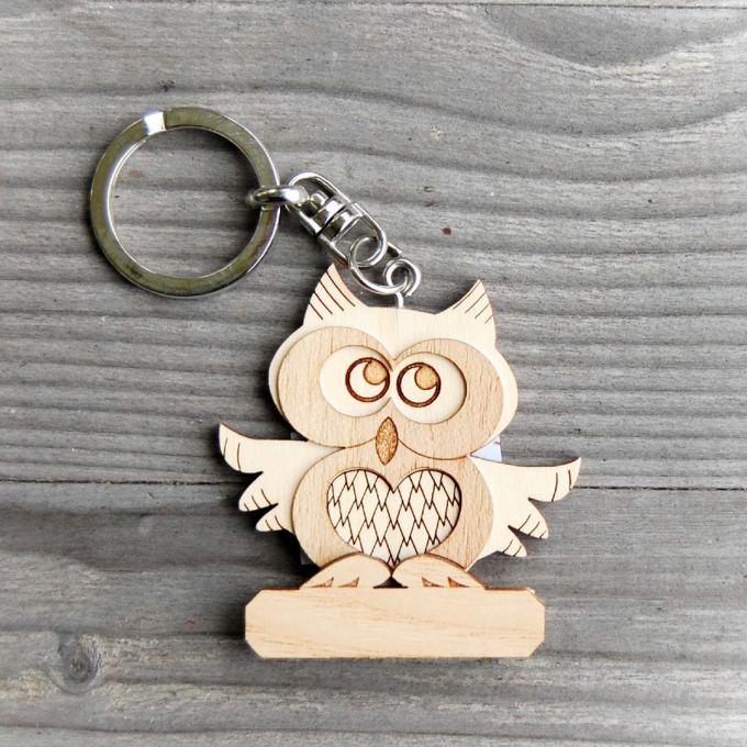Drevený prívesok na kľúče Zvieratko