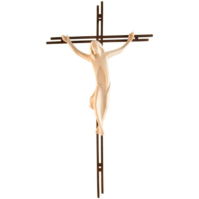 Jednoduchý krucifix z hrdzavej ocele