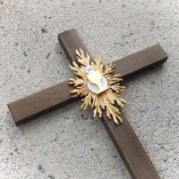Drevený Kríž s kalichom k Prijímaniu-drevený kríž-kríž k prijímaniu-kríž s kalichom-kresťanské darčeky