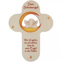 Detský kríž s anjelom a modlitbou