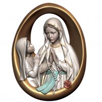 Reliéf Panna Mária Lurdská s Bernadettou