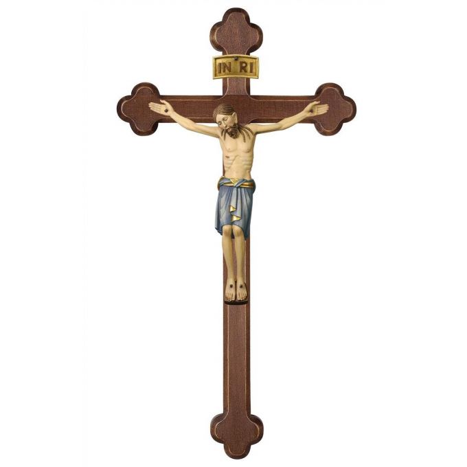 Barokový kríž morený s korpusom S.Damiano
