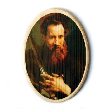 Svätý Pavol drevený obraz Saint Paul Wooden Picture