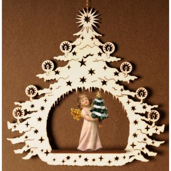 Vianočný stromček s anjelom a stromčekom
