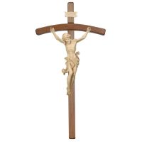 Drevený zaoblený kríž tmavý s korpusom Leonardo